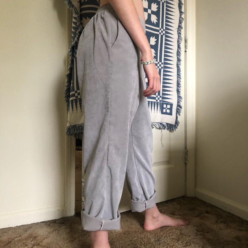 Gray corduroy pants